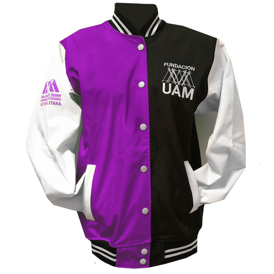 CHAMARRA NEGRA Y MORADO FUNDACIÓN UAM